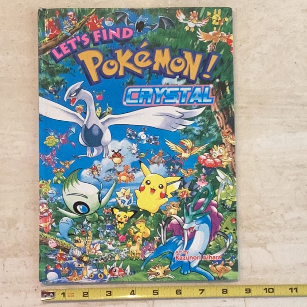 Let’s Find Pokemon Crystal Book 2009 Hardcover Large Pikachu Lugia Charizard - Picture 13 of 16